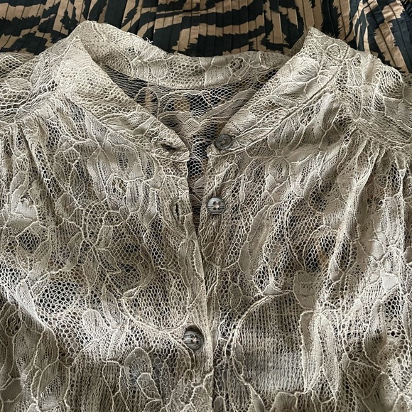 RAQUEL ALLEGRA Lace Button Down $325 1 - Picture 4 of 9